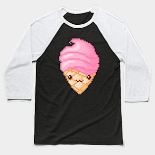 Pixel Ice Cream Baseball T-Shirt